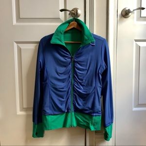 Lululemon blue/green reversible jacket size 8